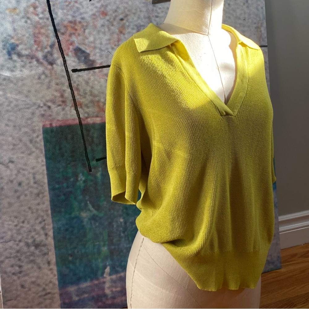 Belle knit collared top